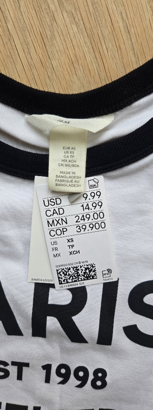 H&M B&W Ringer Tee - Picture 2 of 3